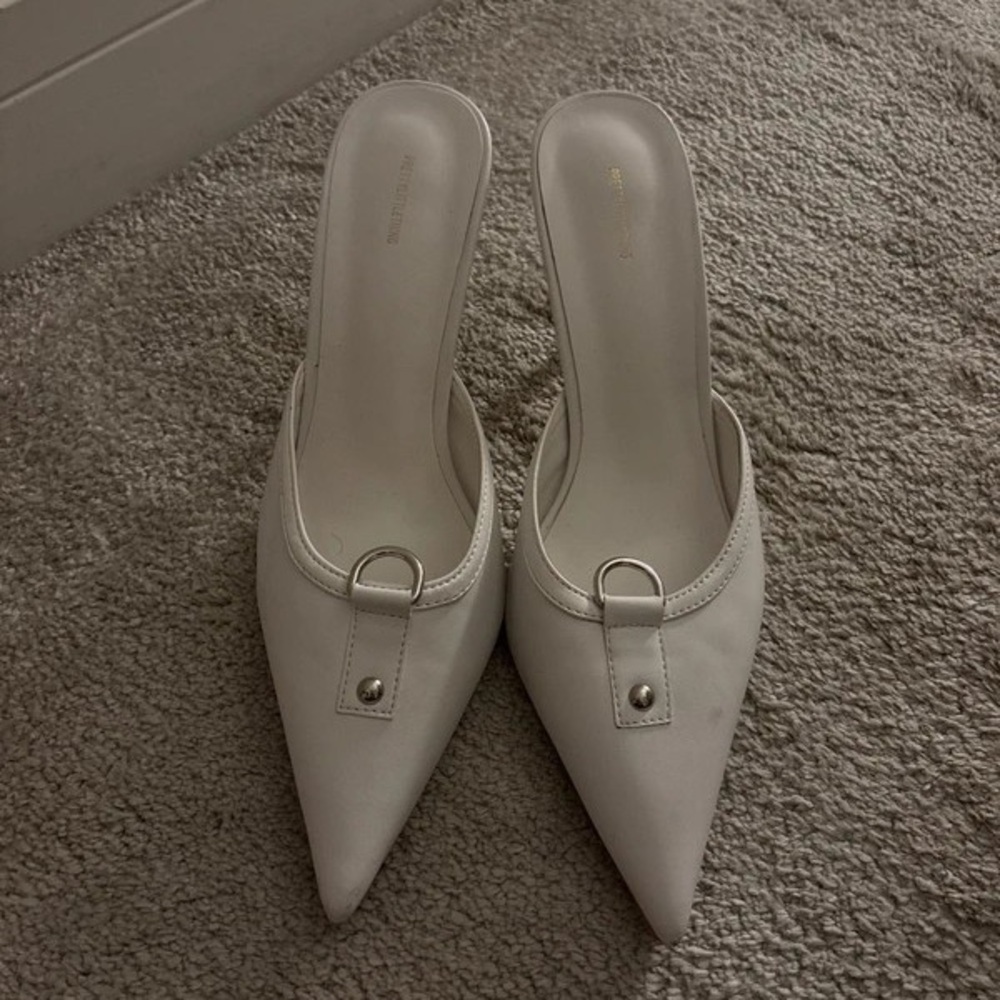 Lulu Townsend Elegant White Mules